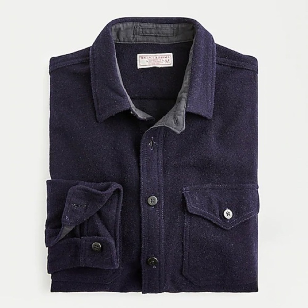 NWOT Wallace & Barnes wool-cotton naval CPO shirt